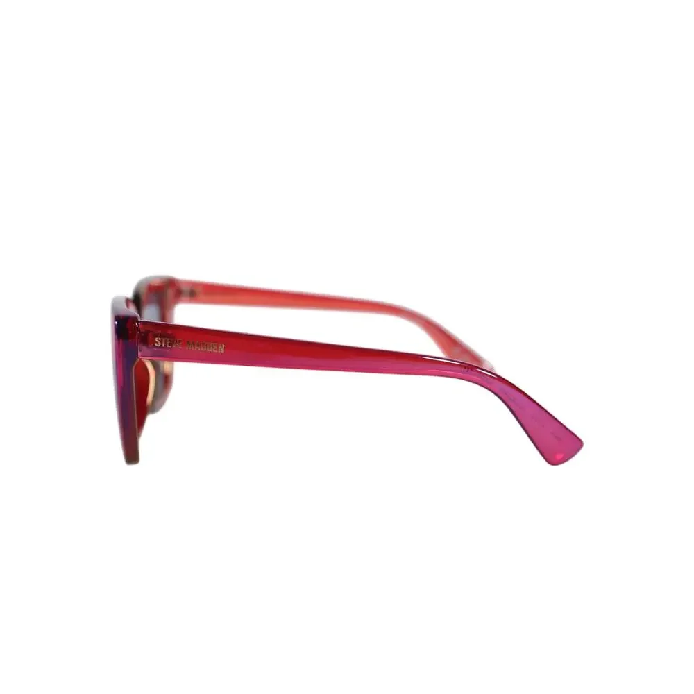 Steve Madden MAIA Oversized Square Sunglasses–Iridescent Purple Magenta/Red-NWT